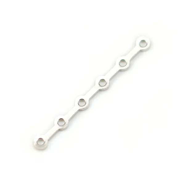 Argent 925 Barrette 4 Rangs  x 2pcs