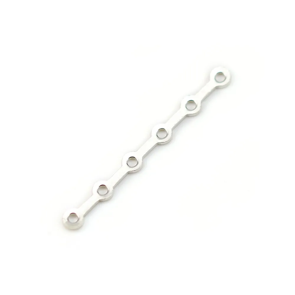 Argent 925 Barrette 4 Rangs  x 2pcs