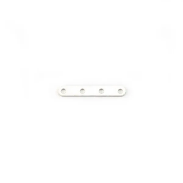 Argent 925 Barrette 4 Rangs  x 1pc 