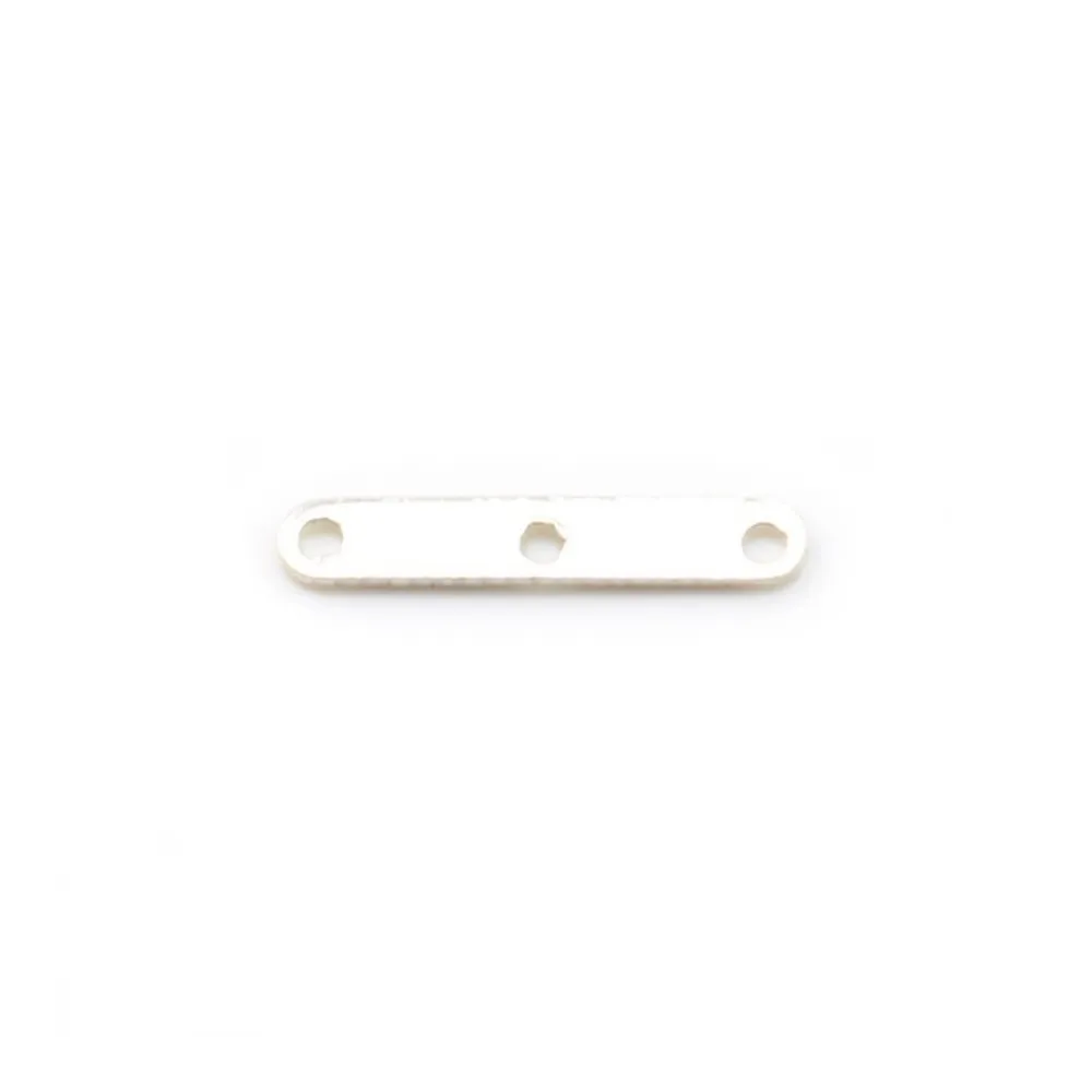 Argent 925 Barrette 3 Rangs x 2pcs 