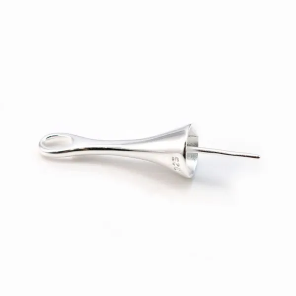 Bélière simple pour perle semi percé 8x24mm x 1pc