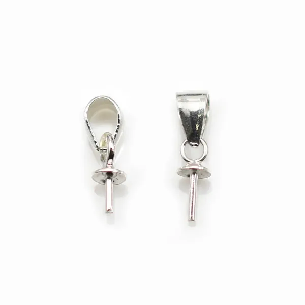 Argent  925 Rhodié Bélière13MM x 1pcs  