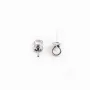 Argent 925  Rhodié bélière coupelle lise 3mm x 40 pcs  