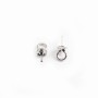 Silver 925  Rhodium bélière coupelle lise 3mm x 40 pcs  