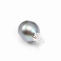 Bail for half- drilled pearls, Sterling Silver 925  4mm x 4 pcs