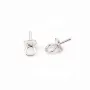 Pendant for half-drilled pearls, Silver 925  4mm x 4  pcs