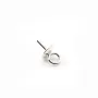 Argent  925 Rhodié Bélière coupelle 4mm pour perles semi-percés x 6PCS