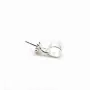 Argent  925  Bélière coupelle 4mm pour perles semi-percés x 2PC