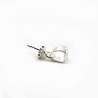Silver  925 Rhodium beliere cup 4mm x 2pcs  