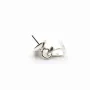 Argent  925 Bélière coupelle 6mm pour perles semi-percés x 2PC