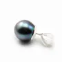Argent  925  Bélière coupelle 8mm pour perles semi-percés x 1PC