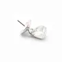 Argent  925 Rhodié Bélière coupelle 8mm pour perles semi-percés x 1PC