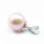 Silver  925 Rhodium beliere cup 8mm x 1pc