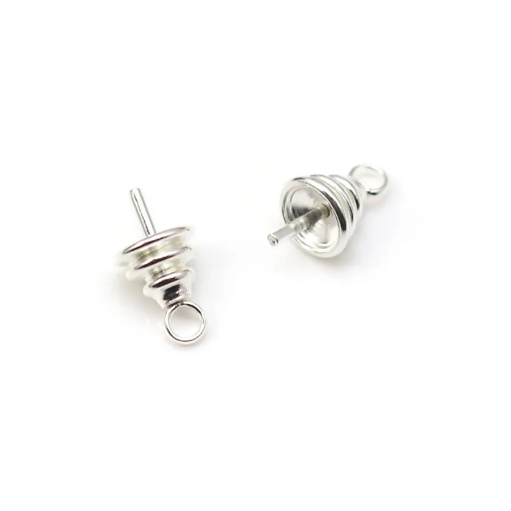 Bélière pour perles semi-percées en argent 925 8.5mm x 2pcs