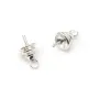 Bélière pour perles semi-percées en argent 925 8.5mm x 2pcs