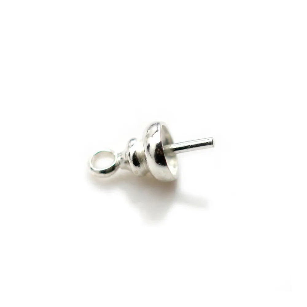 Bélière pour perles semi-percées en argent 925 9.5mm x 2pcs