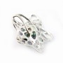 Argent  925 Rhodié pendant  etoile 26.50mm pour perles semi-percés x 1PC