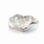 Bélière & coquillage, argent 925 rhodié,pour perles semi-percées x 1pc