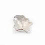 Bélière & coquillage, argent 925 rhodié,pour perles semi-percées x 1pc