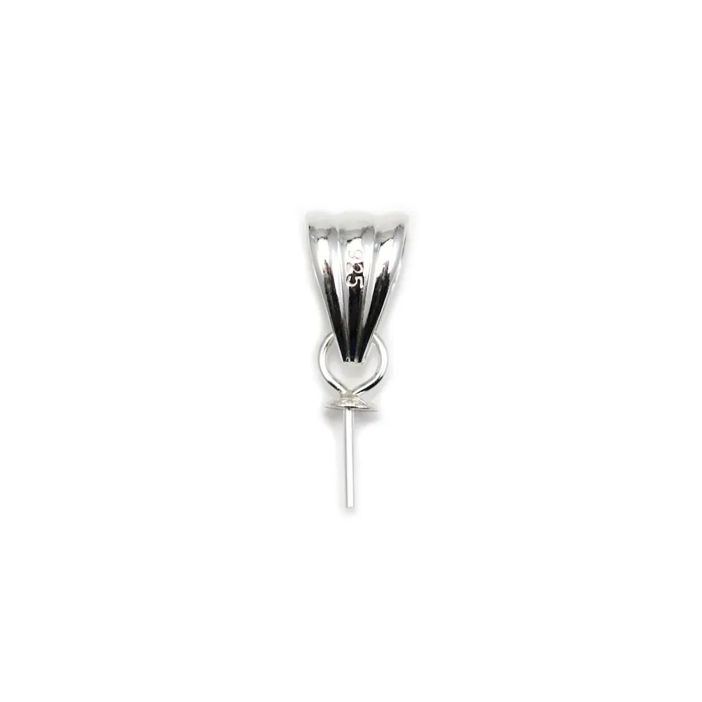 Argent  925 Rhodié  beliere pour cabochon 9x11mmX 1PC