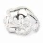 Argent 925 pendentif fleur avec zircon 20mmX 1pcs 