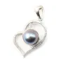 Argent 925 Rhodié Bélière  pour deux perles 16mm x 5 pcs