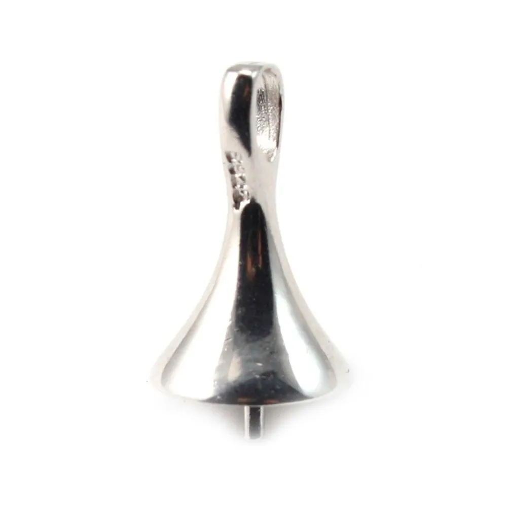 Argent 925 Rhodié Bélière  pour perles 16x8mm x 1 pcs