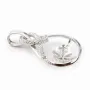 925 Sterling Silver Rhodium Drop Pendant 30mm  x 1 pcs 