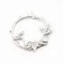 Pendant for the half drilled beads ,sterlings silver 925 ,36mm x 1pc