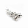 Silver 925 Rhodium Bail  16mm for deux perles  x 5 pcs