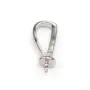 Bélière en argent 925 rhodié coupelle, 5x10mm x 1pc