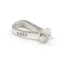 Bélière en argent 925 rhodié coupelle, 5x10mm x 1pc