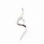 Pendant & snake , silver 925 rhodium,for half- drille x 1pc