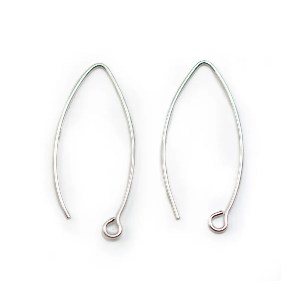 Crochets d'oreilles fil , argent 925 ,40mm x  2pcs 