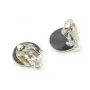 Clip Earrings with pad  , Sterling Silver 925 , 14mm  x 2pcs 