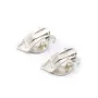 Clip d'oreille plateau à coller avec anneaux 4mm , Argent 925 ,8.5mm x  2pcs 