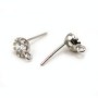 Sterling Silver 925 Ear wires with zircon x 2pcs