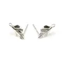 925 sterling silver feather charm 24mm x 1pc
