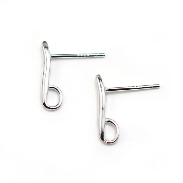 Clous d'oreilles, Argent 925 12mm x 2pcs