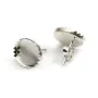 925 sterling silver ear studs for half-drilled pearls 9mm x 2pcs