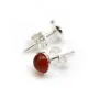 Clous d'oreilles plateau rond pour cabochon 6mm en argent 925  x 2pcs