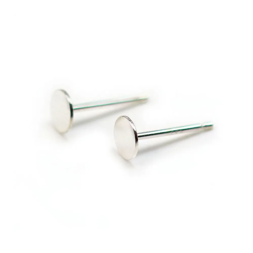 Sterling Silver 925 earwires  CUP 5mm x 4 pcs