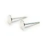 Argent 925 Clou boucle D'oreille pour perle coupelle 5mm  X4 pcs 