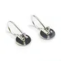 Dormeuse support à coller  , Argent 925 ,9.6mm x  2pcs 