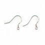 Ear wires with spring, 925 Sterling Silver 12mm x 4 pcs