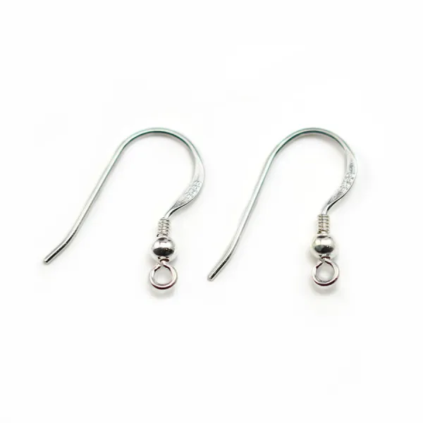 Crochet D'oreille ressort avec une boule ARG 925 x 30 st 