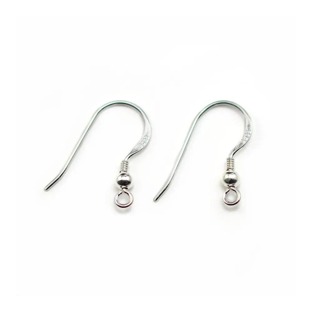 Crochet D'oreille ressort avec une boule ARG 925 x 30 pcs 
