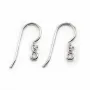 Argent 925 Crochet boucle d'oreilles fleur 11x20mm x2pcs