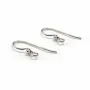 Argent 925 Crochet boucle d'oreilles fleur 11x20mm x2pcs