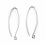 Argent 925 Crochet boucles d'oreilles 32mm x 2pcs